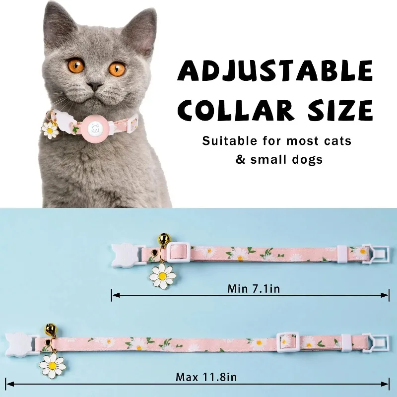 Coleira para Gatos com Suporte AirTag Ajustável e Fivela de Segurança - Imagem 6
