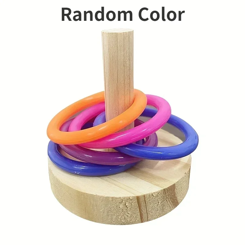Brinquedo de Madeira para Pássaros Anel de 5 cm Interativo Colorido - Imagem 6