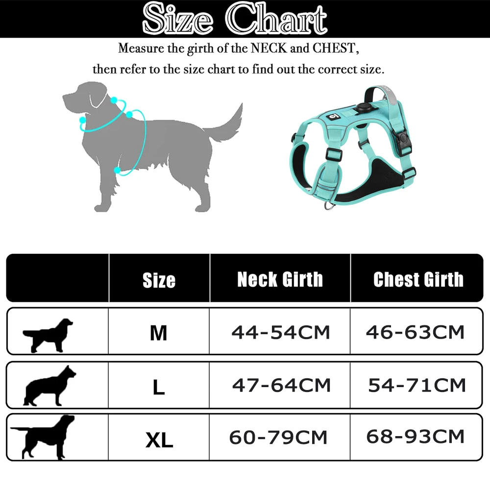 Arnês para Cães com Suporte para AirTag e Faixas Refletivas - Imagem 6