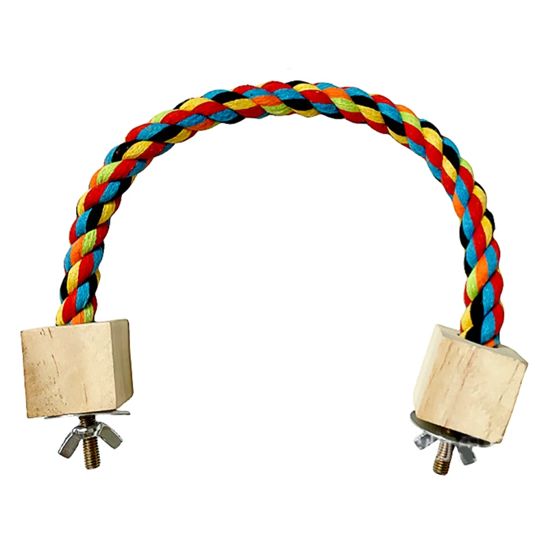 Brinquedo de Corda para Pássaros, Algodão e Madeira - Imagem 6