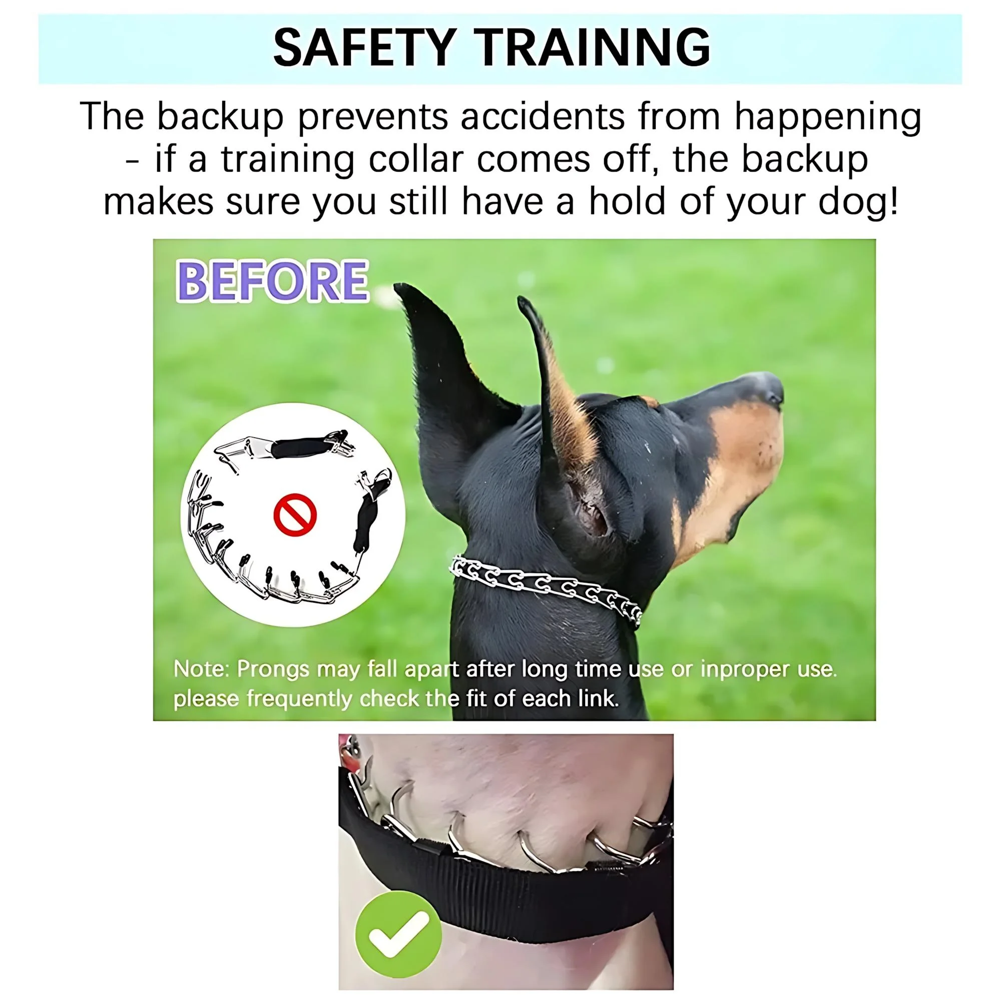 Coleira de Treinamento para Cães Ajustável com Fivela de Liberação Rápida - Imagem 4