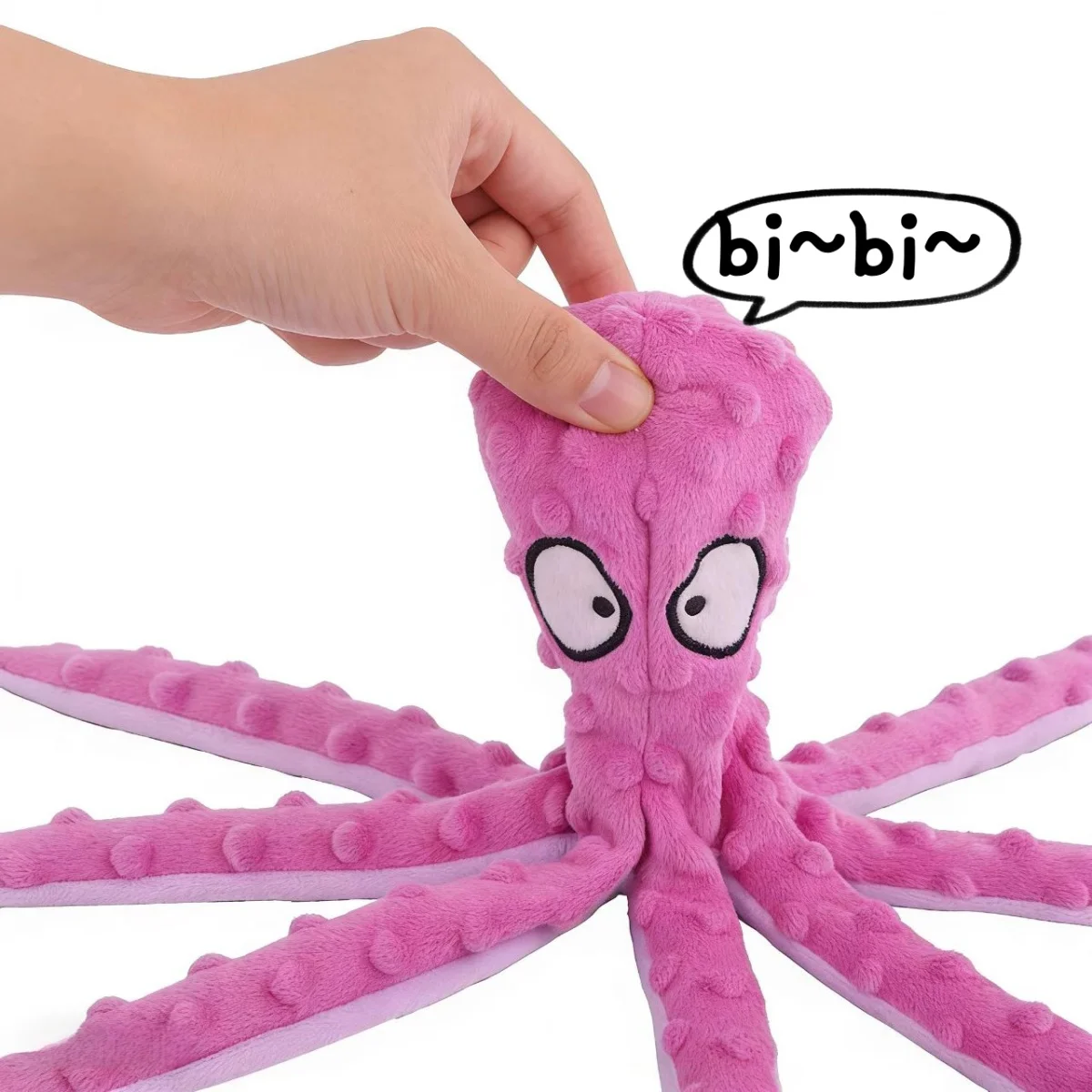 Brinquedo de Pelúcia Polvo para Cães e Gatos com Apito Interativo - Imagem 2