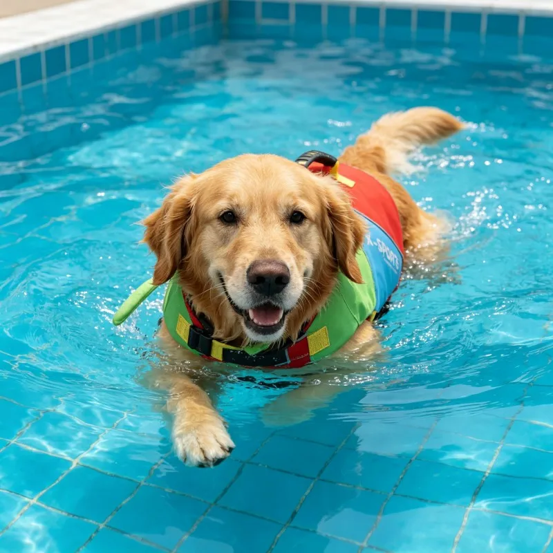 Colete Salva-Vidas para Cães Grandes com Boia Frontal Removível - Image 5
