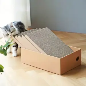 caixa de papelão arranhador para gatos