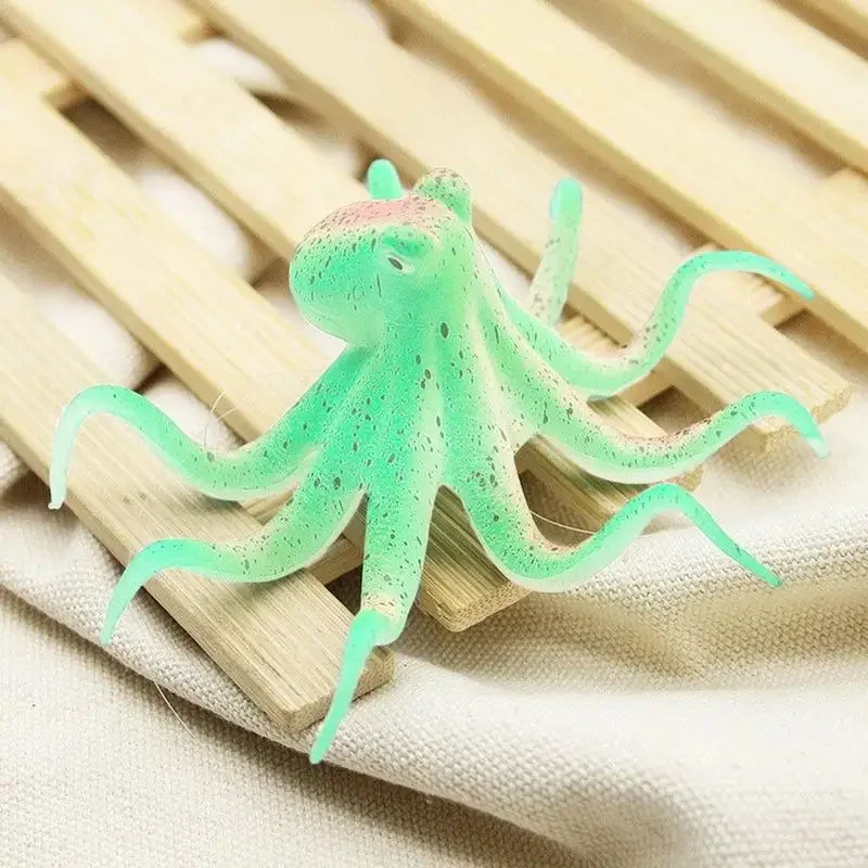 Ornamento Polvo Fluorescente para Aquário com Ventosa 10x5 cm - Imagem 5