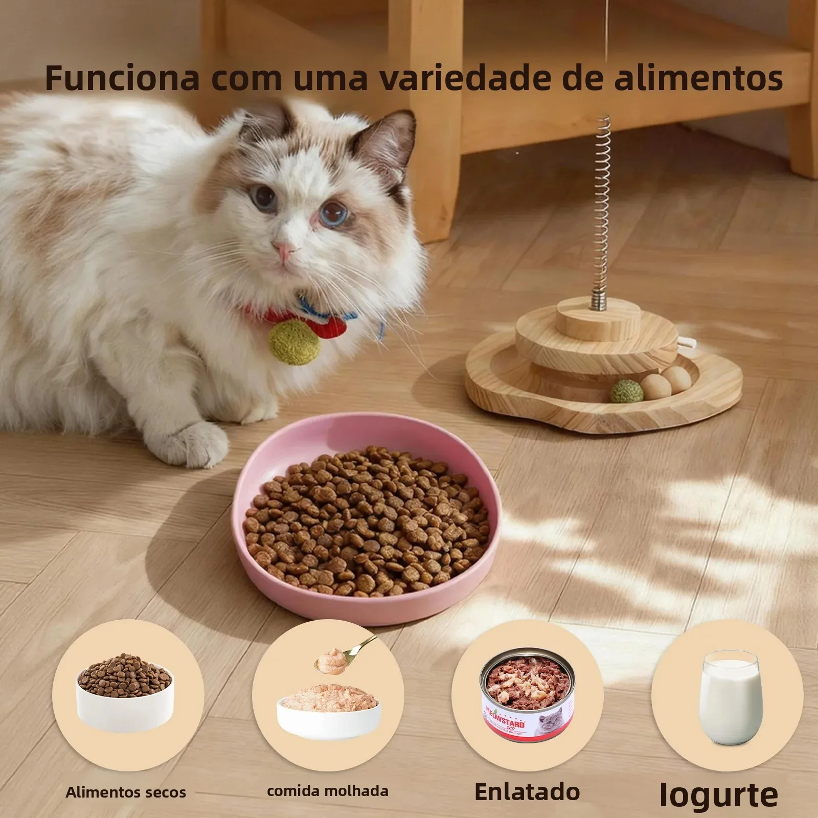 Tigela de Silicone para Gatos Raso com Base Antiderrapante - Imagem 3