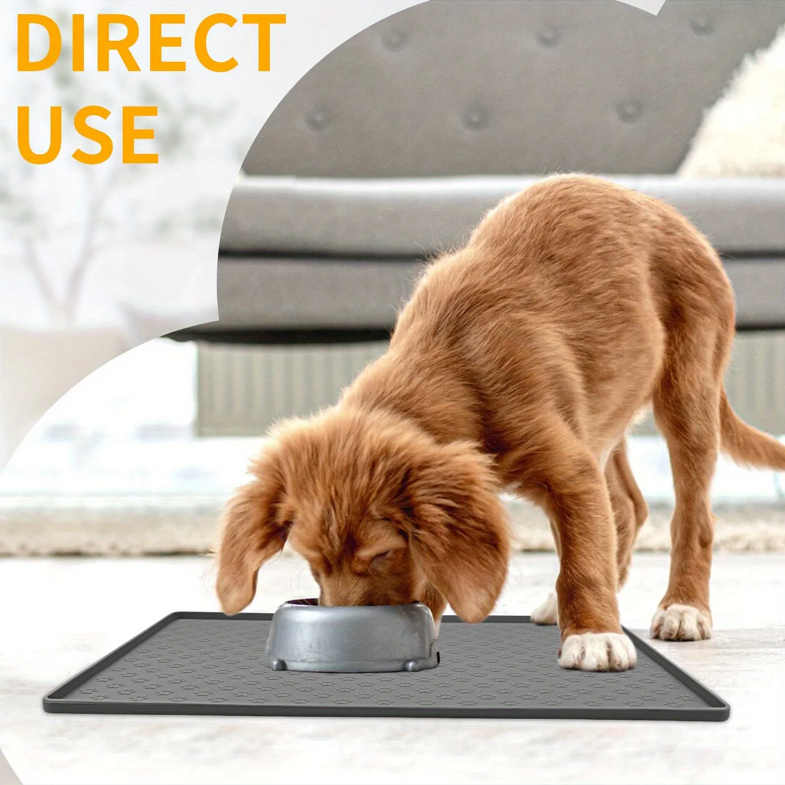 Tapete de Alimentação para Cães de Silicone com Borda Elevada - Imagem 5