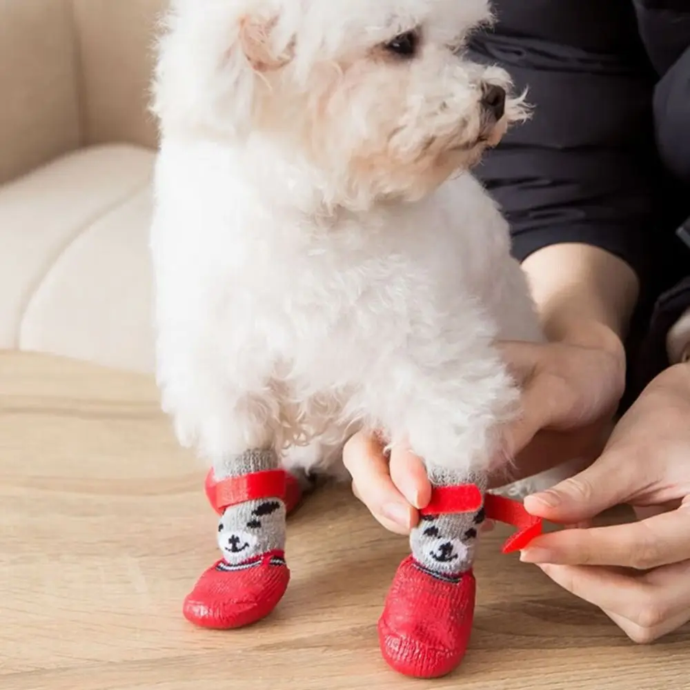Botas de Borracha para Cães e Gatos Impermeáveis Antiderrapantes - Imagem 3