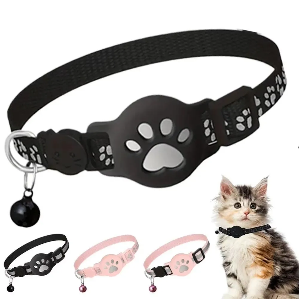 Coleira para Gatos com Suporte AirTag Ajustável e Faixa Refletiva - Imagem 4