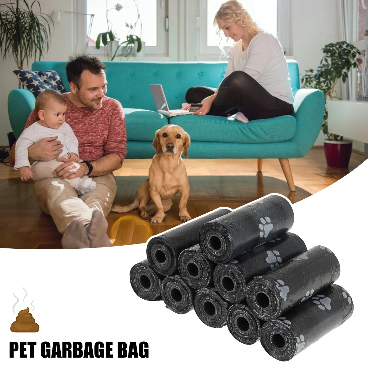 Sacos para Dejetos de Cães com Dispensador de Osso para Passeio - Imagem 3