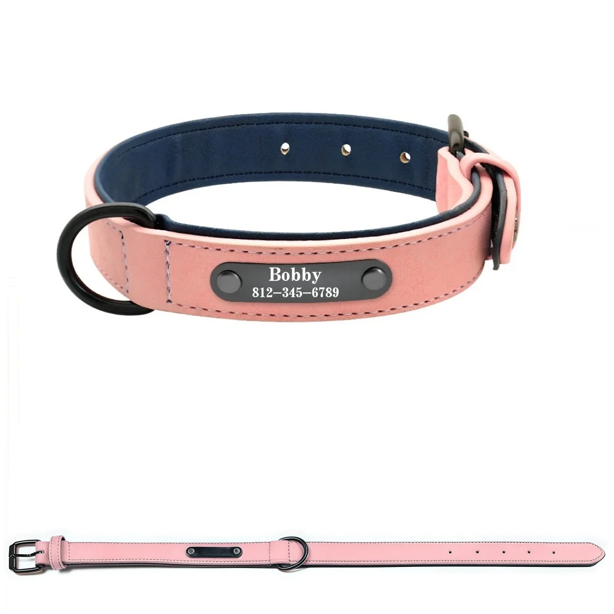 Coleira para Cães de Couro PU com Nome Personalizado - Image 6