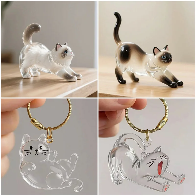 Chaveiro Memorial para Gatos com Recipiente para Pelos de 5 cm - Image 4