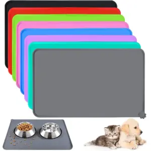 tapete comedouro de silicone para cães e gatos