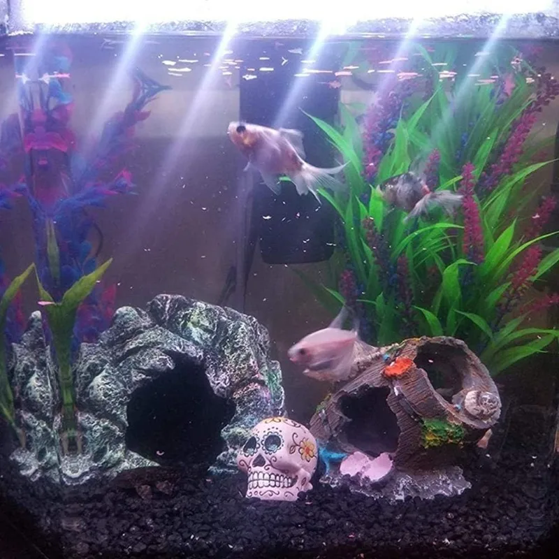 Decoração de Aquário em Resina Formato de Barril Caverna para Peixes Pequenos - Imagem 6