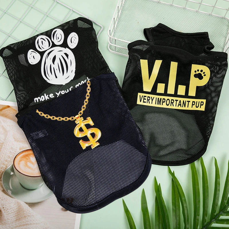 camiseta de malha para cães pequenos