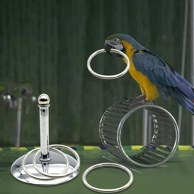 Brinquedo de Empilhar para Pássaros de Metal Desmontável - Imagem 5