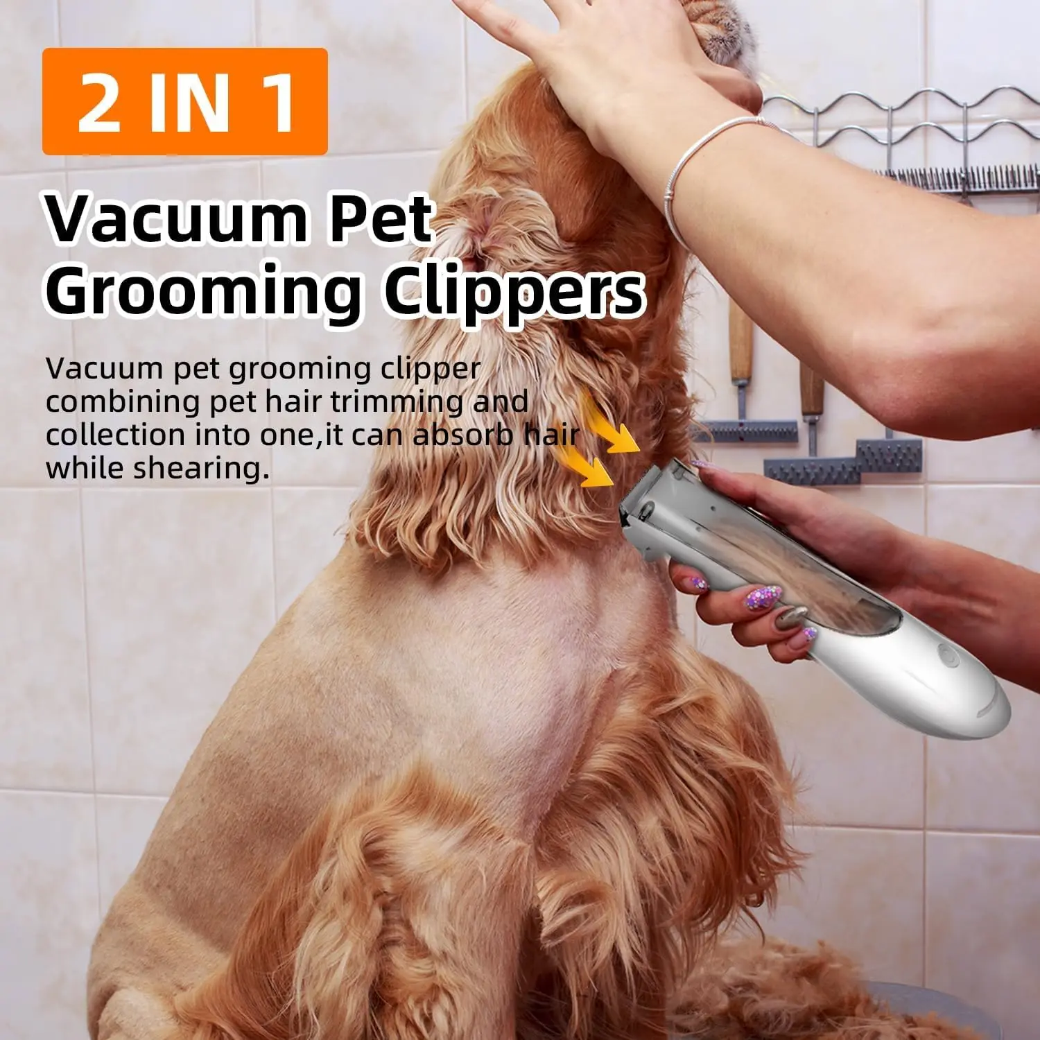 Máquina de Tosa para Pets com Função de Aspiração de Pelos - Imagem 4