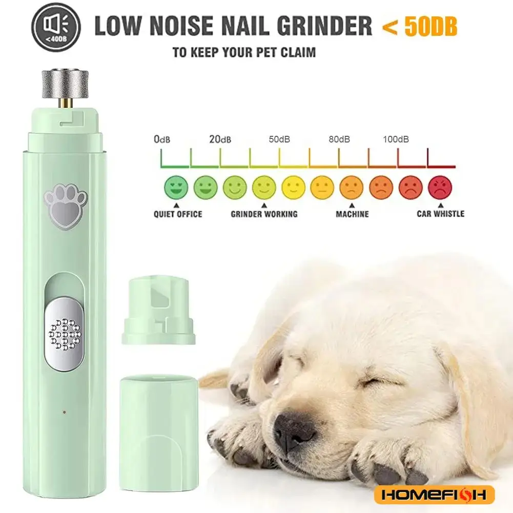 Aparador de Unhas para Cães Recarregável USB com Duas Velocidades - Image 2