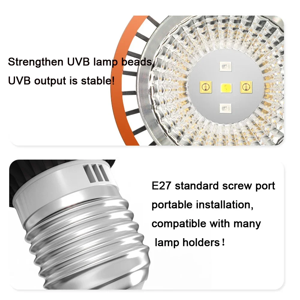 Lâmpada LED para Répteis UVA UVB 3W para Terrário - Image 5