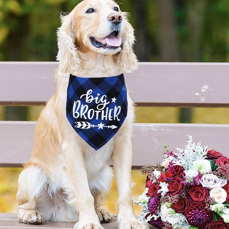 Bandana Xadrez para Cães de Poliéster Macio Lavável na Máquina - Image 2