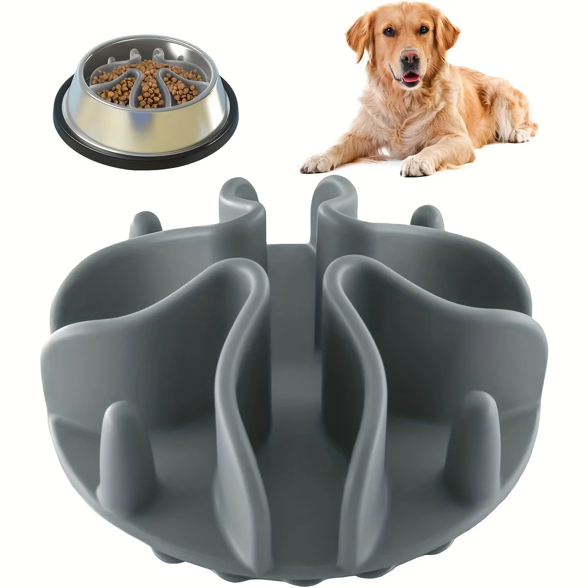 tigela de alimentação lenta para cães com silicone