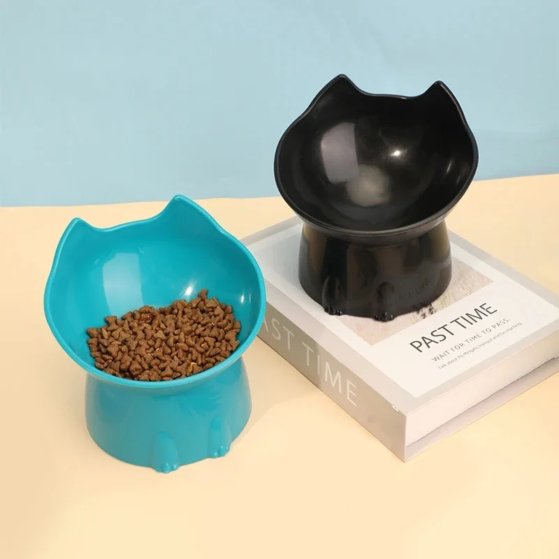 Tigela Elevada para Gatos Antiderrapante com Borda Inclinada - Imagem 4