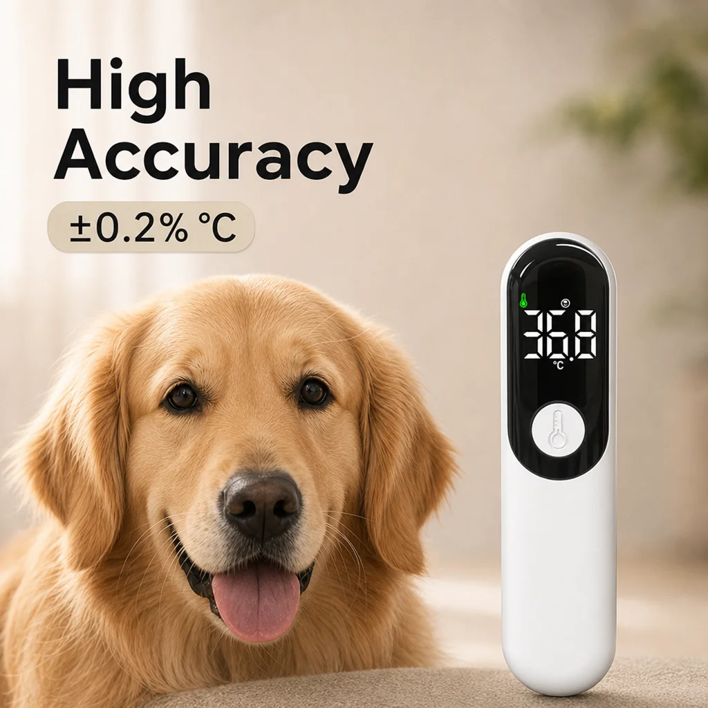 Termômetro JUSTLANG para Cães e Gatos com Display LED Recarregável USB - Imagem 3