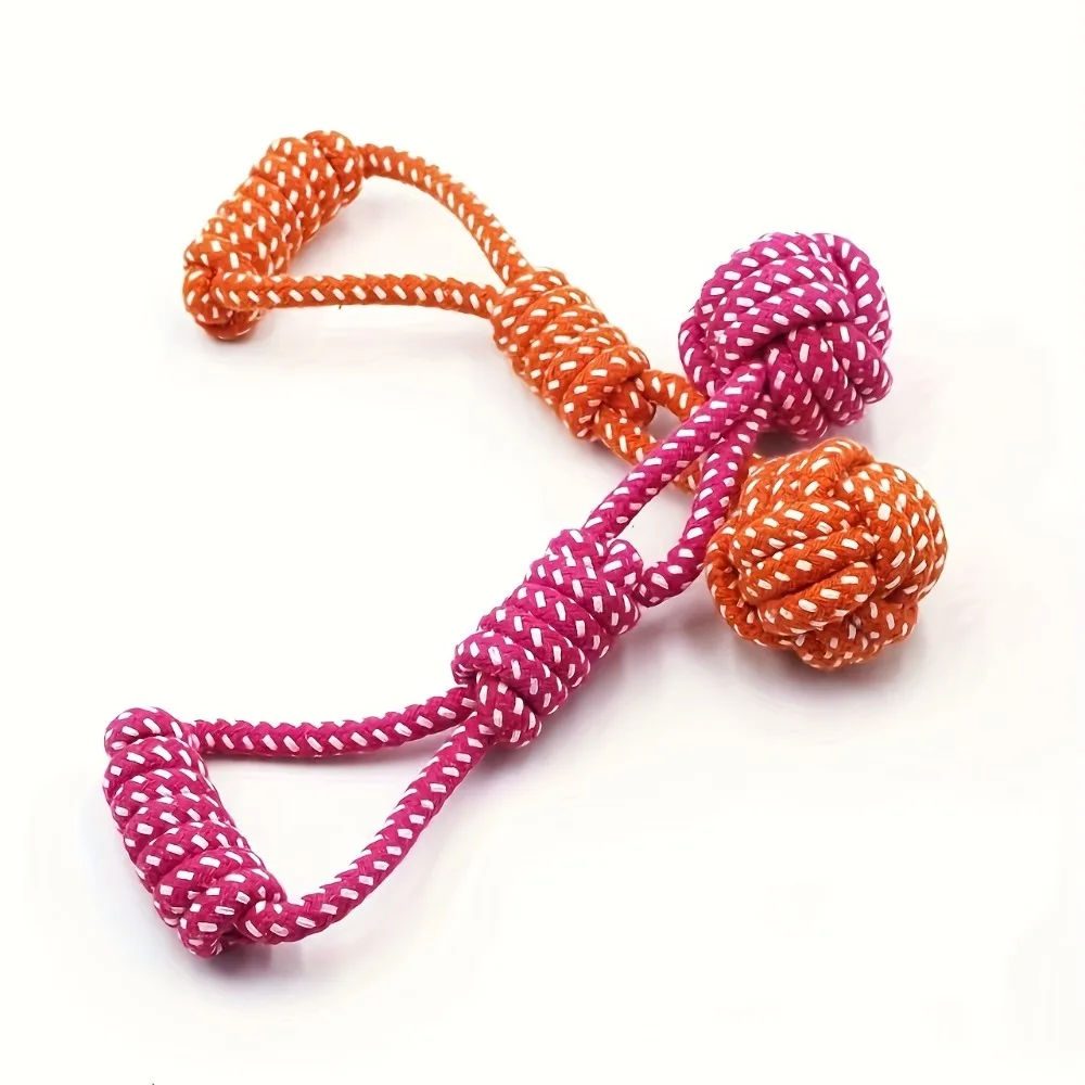 Brinquedo de Corda para Cães com Bola de Tênis Interativa - Imagem 5