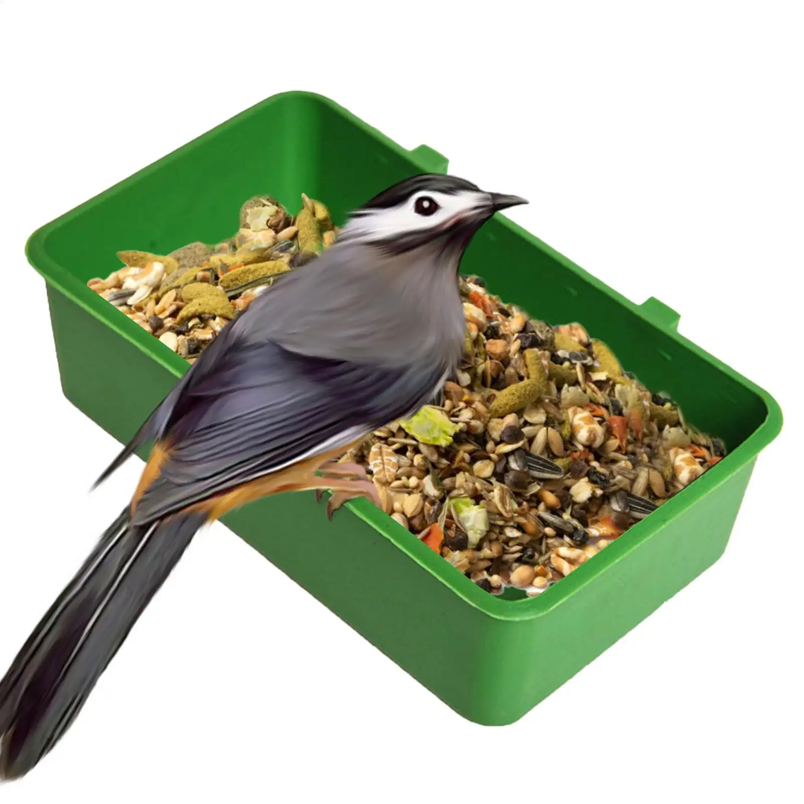 Banheira para Pássaros de ABS para Gaiola com Encaixe Duplo - Imagem 2