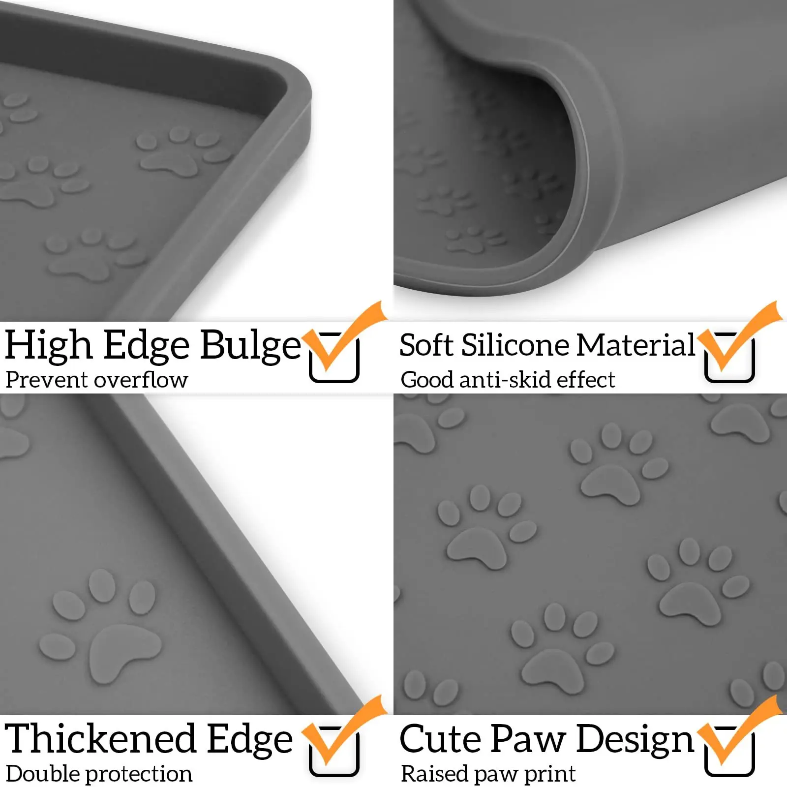 Tapete de Alimentação para Cães de Silicone com Borda Elevada - Imagem 2