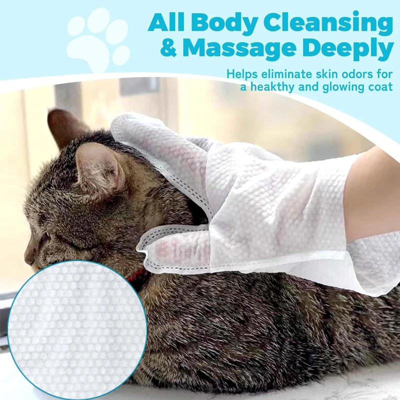 Toalhetes Luva para Cães e Gatos Descartáveis 6 Unidades - Imagem 2
