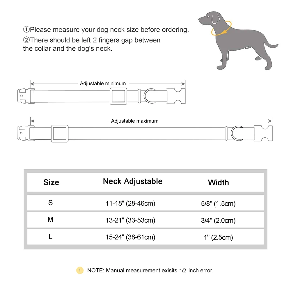 Coleira de Nylon para Cães com Gravação Grátis e Ajustável - Image 6