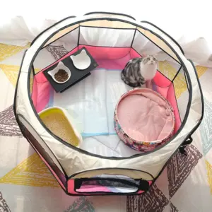 tenda octogonal para cães dobrável