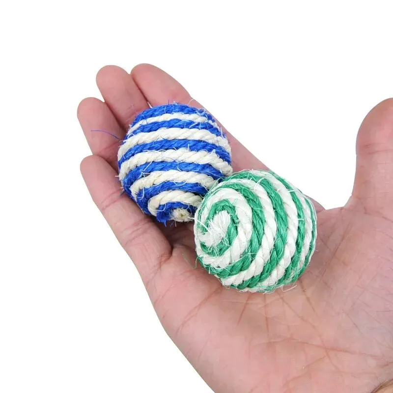 Bolas de Sisal para Gatos 4,5 cm Kit com 4 Unidades para Brincar - Imagem 2