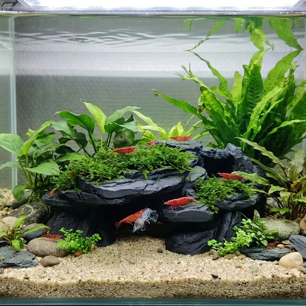 Caverna de Aquário em PLA com Plataforma para Tartarugas e Camarões - Imagem 2