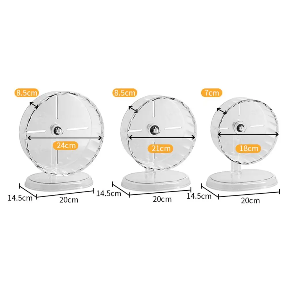 Roda de Exercício para Hamster Transparente 18 cm Silenciosa - Imagem 6
