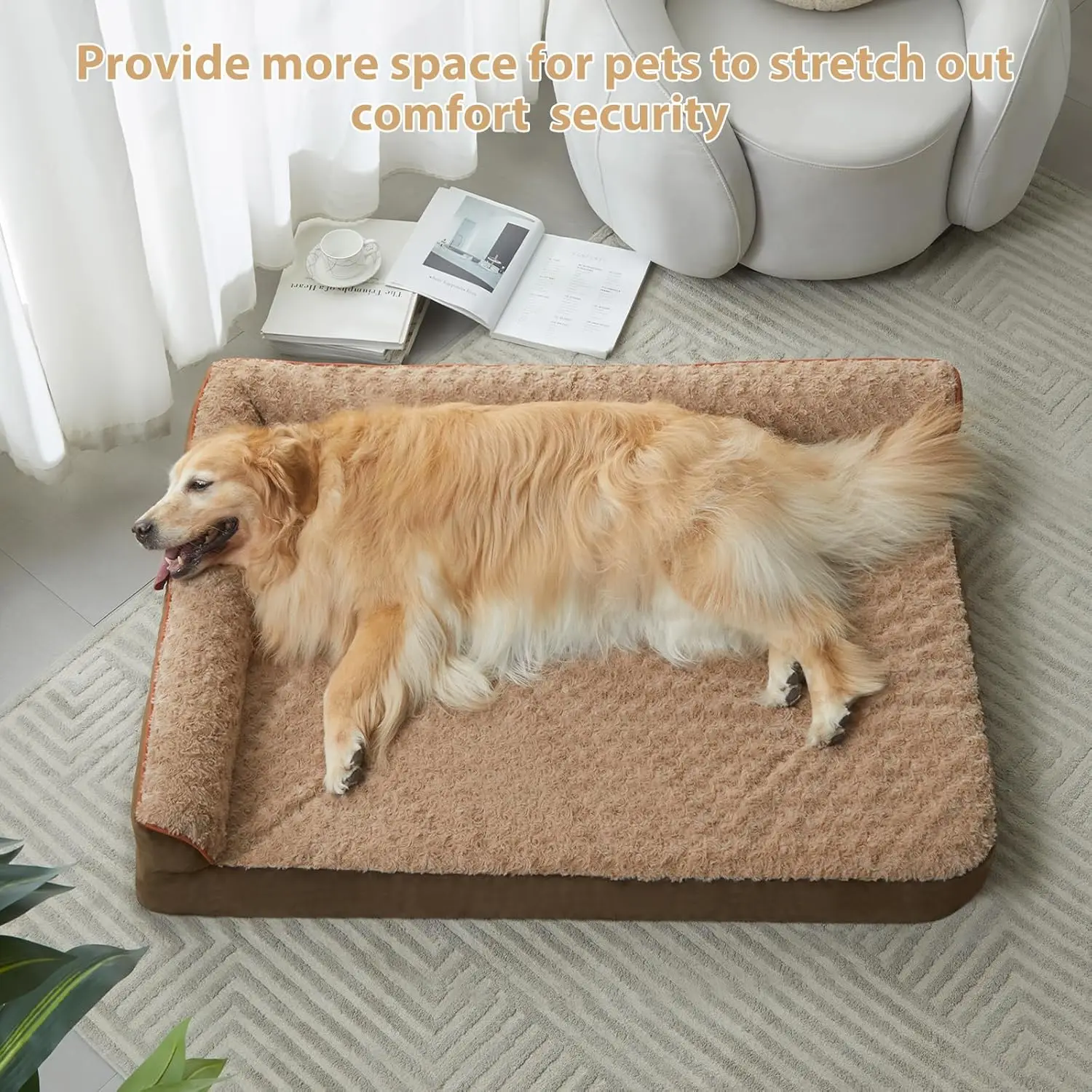 Cama Ortopédica para Cães Grandes com Capa Removível e Lavável - Image 6