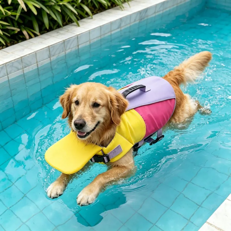 Colete Salva-Vidas para Cães Grandes com Boia Frontal Removível - Image 2