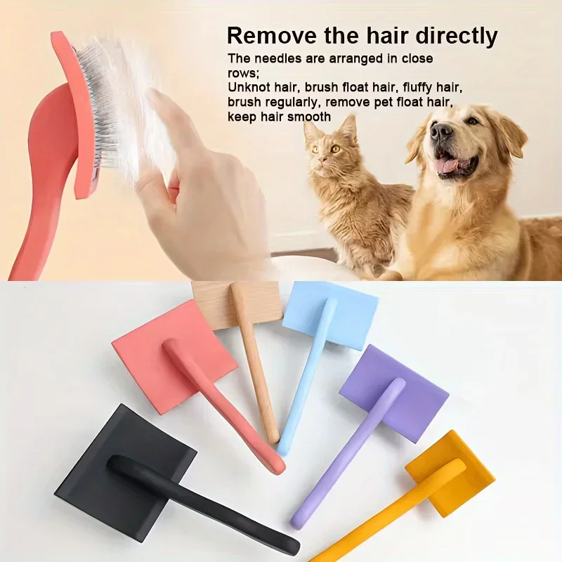 Escova Slicker para Cães e Gatos com Pinos Extralongos para Pelo Longo - Imagem 4