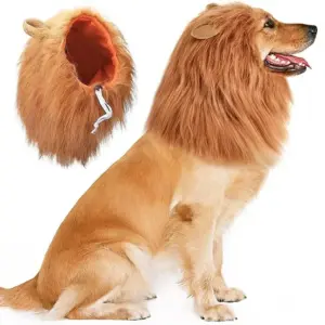 roupa de cosplay para cães com crina de leão