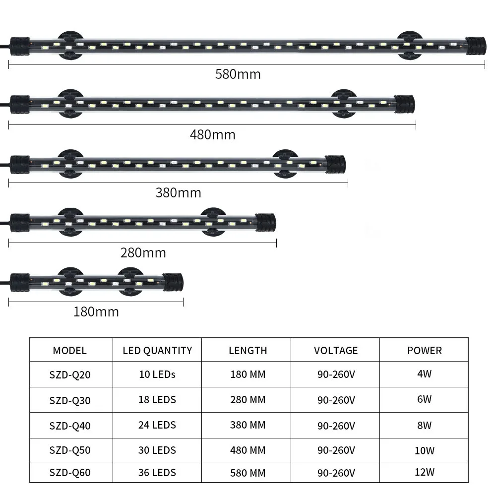 Luminária LED para Aquário 90-260V com Clipe e Modos de Luz - Imagem 6