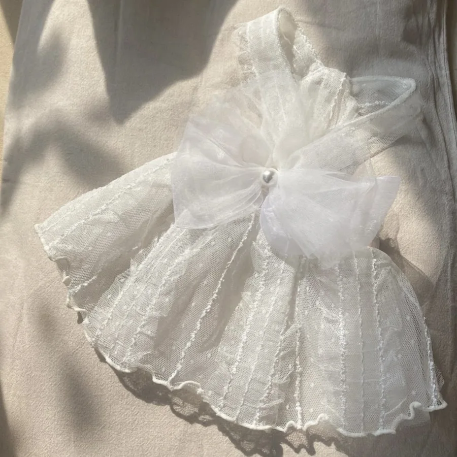 vestido para cães e gatos pequenos branco