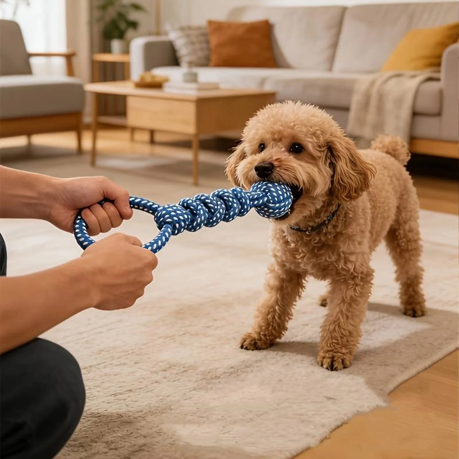 Brinquedo de Corda para Cães Resistente a Mordidas para Mastigar - Image 3