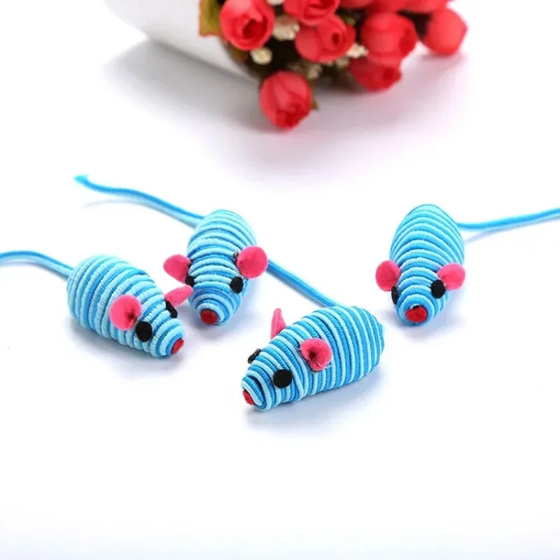 Kit 3 Brinquedos para Gatos Rato de Corda 11 cm para Caçar e Morder - Imagem 2