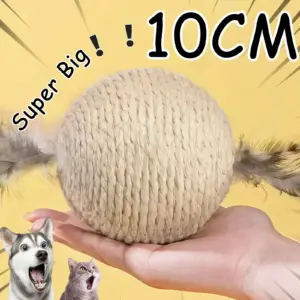 bola de sisal para gatos com som