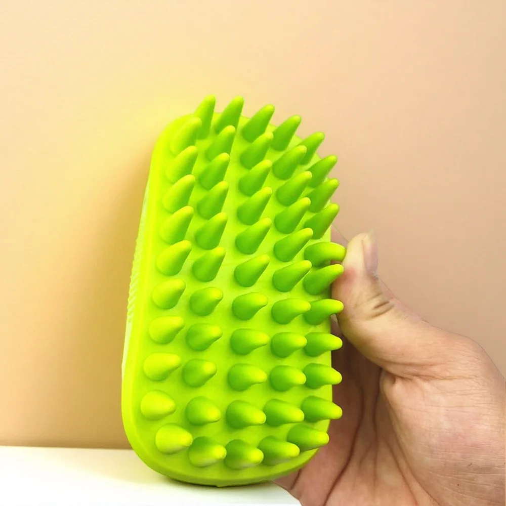 Escova de Banho para Cães e Gatos de Silicone Macio para Remover Pelos - Imagem 4