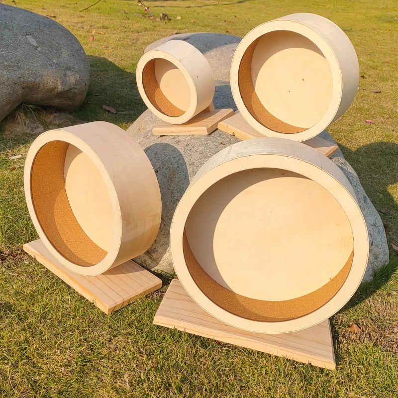 Roda de Hamster de Madeira com Suporte para Exercícios - Imagem 6
