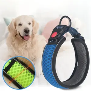 coleira para cães com faixa refletiva