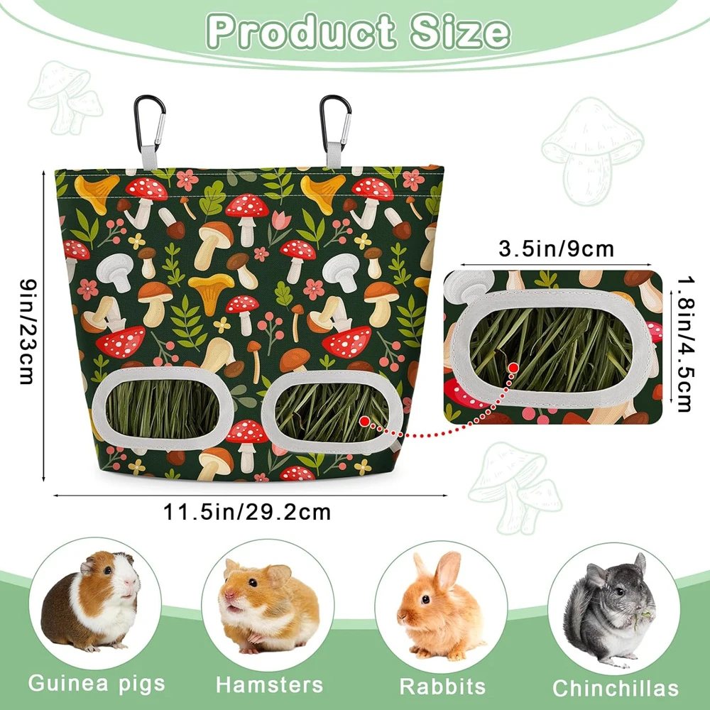 Saco Alimentador de Feno para Coelhos 29.2x23cm com 2 Furos - Imagem 4