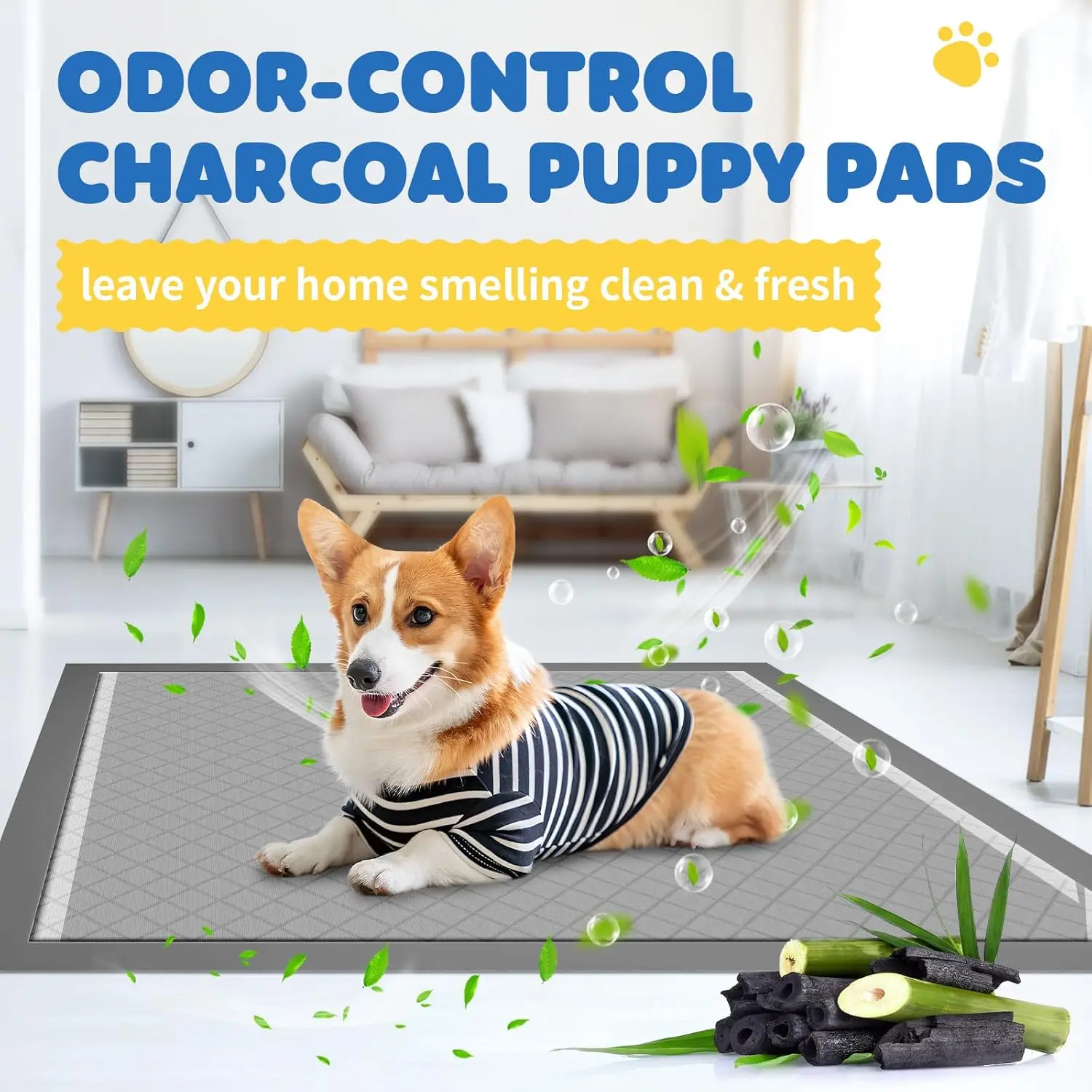 Tapete Higiênico para Cães com Carvão Ativado Descartável - Imagem 6